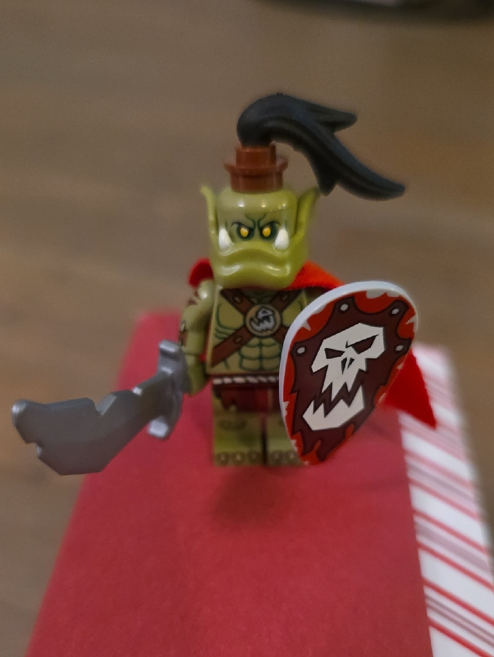 Lego Series 24 Orc Warrior Minifigure w/ Red Shield and Black Helmet Plume 71037